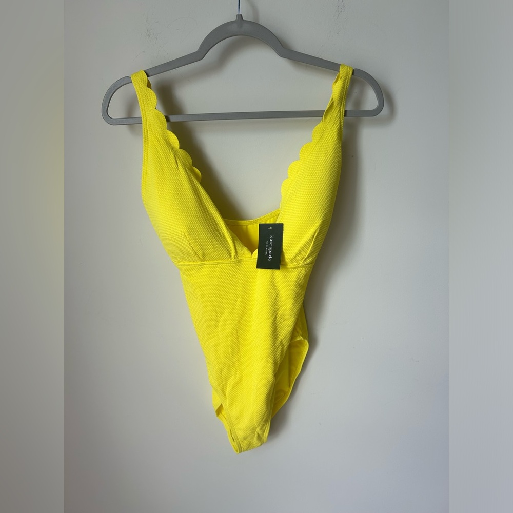 Kate Spade Yellow Scallop One Piece Swimsuit